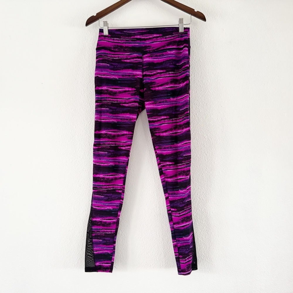 Leggings Stretch Athletic Yoga Mesh Cut Out S/M Activewear Athleisure Workout
